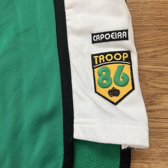 Troop Men’s Swingman Basketball Shorts Capoeira Green White Patched Sz XL - Picture 3 of 9